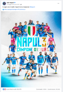 Post Napoli Campione D'Italia